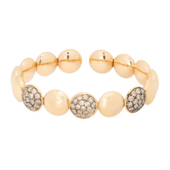 Armspange mit Brillanten von zus. ca. 3,1 ct,