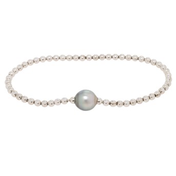 Armband mit grauer Tahitiperle,