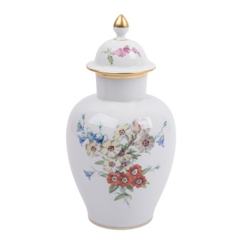 MEISSEN, Deckelvase, 1. Wahl, 1960.