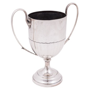 SHEFFIELD, kleiner Henkelpokal, 925 Silber, 1902,