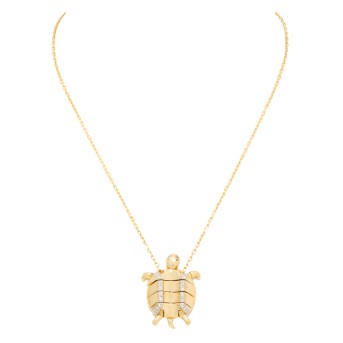 Schildkrötencollier mit 20 Brillanten,