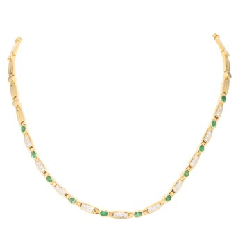 Collier mit Smaragden und Brillanten