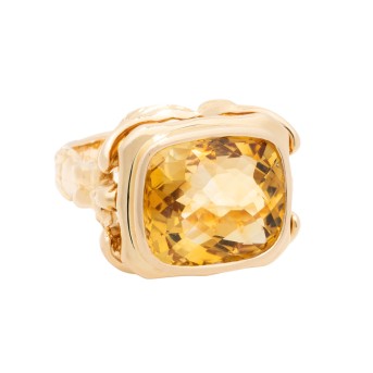 WEMPE WEMPE Ring mit großem Citrin,