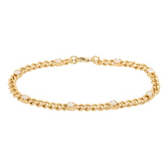 Panzerarmband mit 8 Brillanten,