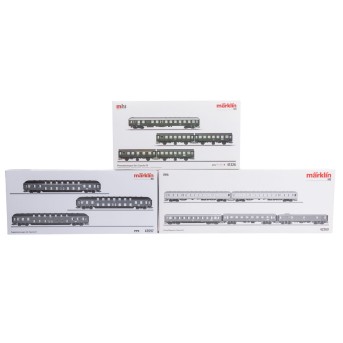MÄRKLIN Konvolut aus 3 Wagen-Sets, Spur H0,