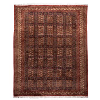 Orientteppich aus Kaschmir-Seide. INDIEN, 2. Hälfte 20. Jh., ca. 305x241 cm.