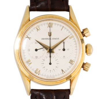 UNIVERSAL GENEVE Compax Limited Edition Ref 184.450 Herren Chronograph aus den 1990er Jahren mit Blanko Papieren. 