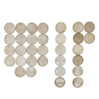 SILBER: ca. 462 Gramm - 8 x 10 DM (bis 1997), 6 x 10 DM (ab 1998),