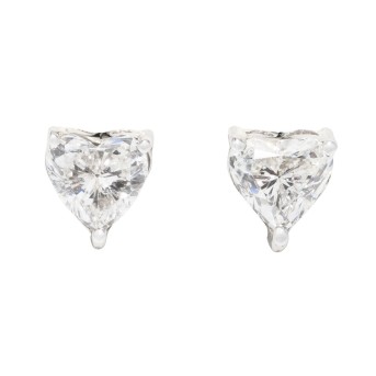 Charmante Ohrstecker mit Diamant-Herzen  zus. 3,40 ct. 