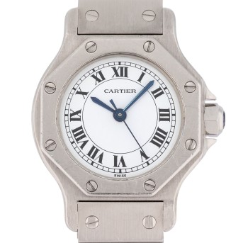 CARTIER Santos Octagon Ref. 0906 mit Papiere 1989. 
