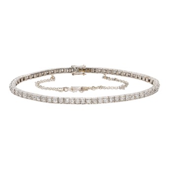 Rivière Armband mit Altschliffdiamanten zus. ca. 2,5 ct,