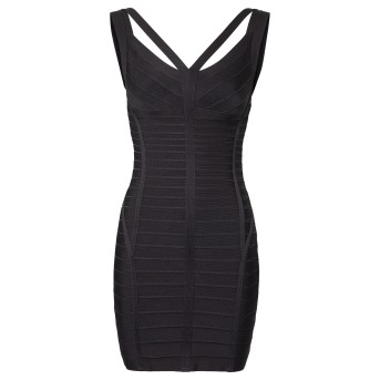 HERVÉ LÉGER HERVE LEGER Kleid 'THE MIDNIGHT DRESS', Gr. S, NP.: 370,-€.