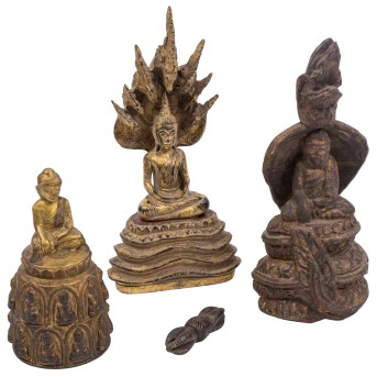 Konvolut 4-tlg. THAILAND/MYANMAR, 20. Jh.:
