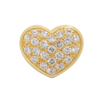 Anhänger/Stickpin 'Herz' mit Brillanten zus. ca. 1 ct,