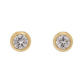 Solitär Ohrstecker mit Brillanten von je ca. 0,5-0,55 ct,