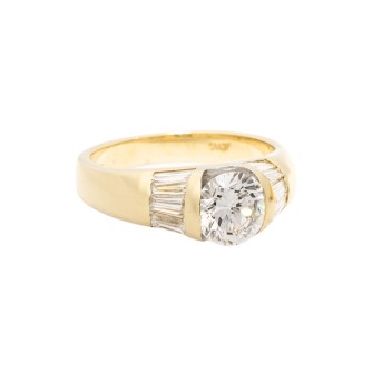 Ring mit Brillant ca. 1,3 ct,