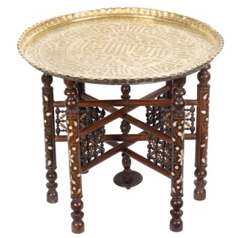 Orientalischer Tabletttisch, 2-tlg.: