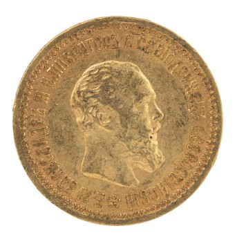 Russland/GOLD – 5 Rubel 1889, Alexander III (1881-1894)