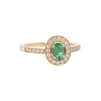 Klassischer Ring mit feinem Smaragd, 