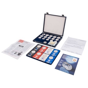 SILBER – Münzkassette mit 23 Silbermünzen insg. ca. 436g fein,