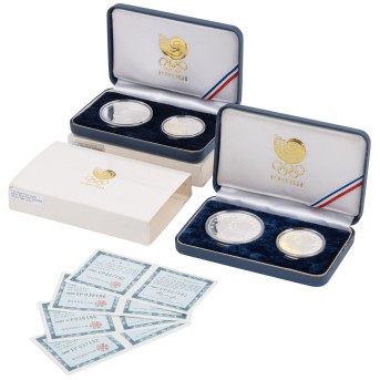 Südkorea/SILBER – 2 Sets Olympische Sommerspiele 1988 in Seoul,