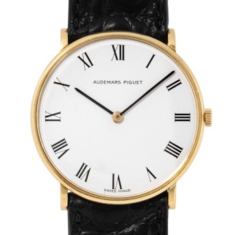 AUDEMARS PIGUET Ultra-Thin Ref. 14539BA Herrenuhr mit Papieren, 1986. 