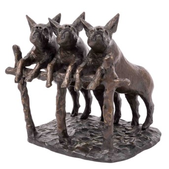 ARENTZ, KURT (1934-2014), "Drei Schweine über den Zaun schauend",