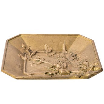 VIBERT, ALEXANDRE (1847-1909) "Jugendstil-Präsentationsschale mit botanischem Dekor"