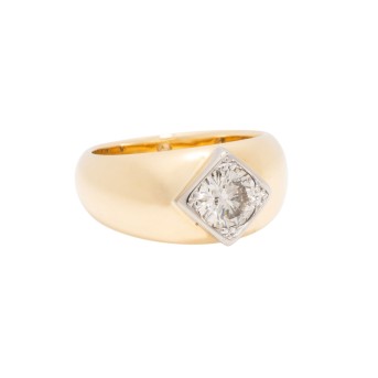 Solitärring mit Brillant von ca. 1 ct,