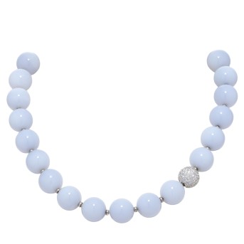 WEMPE Collier aus Chalcedon mit WEMPE Wechselschließe