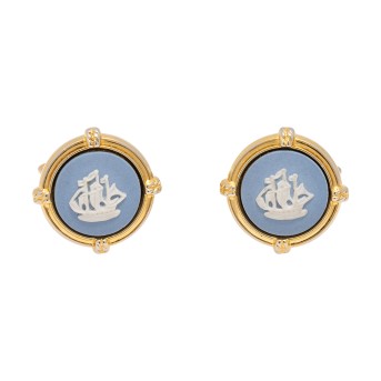 WEDGWOOD WEDGWOOD Manschettenknöpfe 'Dreimaster',