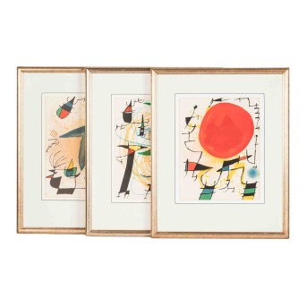 MIRÓ, JOAN (1893-1983), 3 Farblithographien,