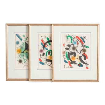 MIRÓ, JOAN (1893-1983), 3 Farblithographien,