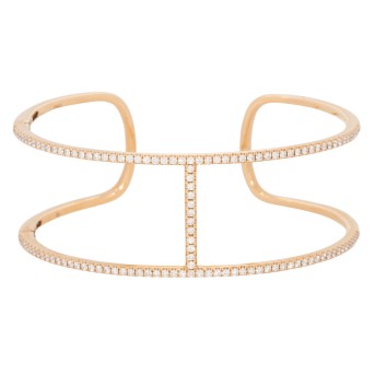 Extravagante Armspange mit Brillanten zus. 1,41 ct.