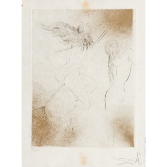 DALI, SALVADOR (1904-1989), "Hexe mit Besen (Sorcière au balai)" aus der Folge "Faust", 1968/69,