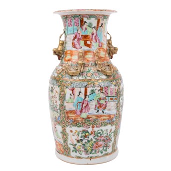 Kantonvase aus Porzellan. CHINA, 19. Jh.,