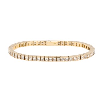 Tennisarmband mit 56 Diamanten zus. ca. 8,8 ct,
