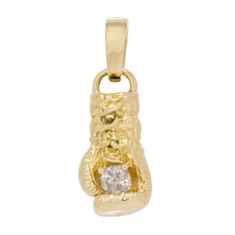 Anhänger "Boxhandschuh" mit Brillant von ca. 0,8 ct,