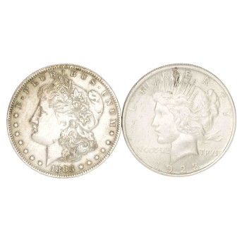 USA - 1 Dollar 'Morgan' 1883 und 1 Dollar 'Peace' 1923