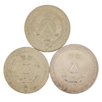 DDR - 2 x 5 DDR Mark 1968/1969, 1 x 10 DDR Mark 1969