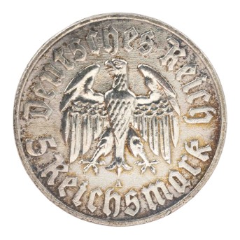 Deutsches Reich (1933-1945)/SILBER 5 Reichsmark 1933/A "Martin Luther" J.353