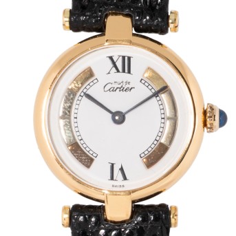 CARTIER Vendome Vermeil Damenuhr Ref. 590004.