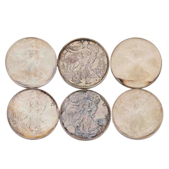 USA - American Silver Eagle 6 x 1 $, 1 Unze