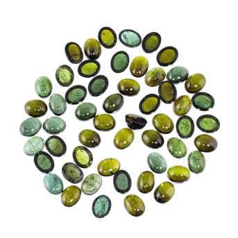 56 kalibrierte Turmalin-Cabochons 