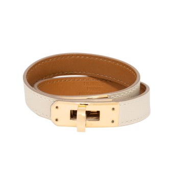 HERMÈS Wickelarmband 'KELLY DOUBLE TOUR', Gr. S.