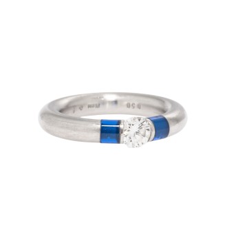 BUNZ Spannring mit Brillant ca. 0,50 ct (gest.),
