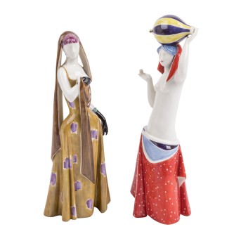 NYMPHENBURG, 2 Figuren, 20. Jh.