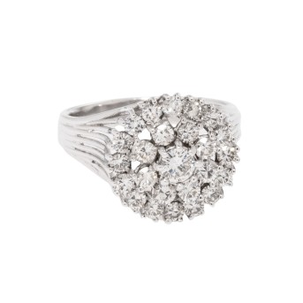 Ring mit zentralem Brillant ca. 0,25 ct,