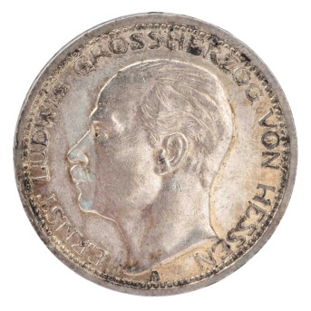 Dt. Kaiserreich - Hessen, Ernst Ludwig (1892-1918) 3 Mark 1910-A