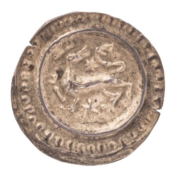Überlingen, königliche Münzstätte - Brakteat 1210-1220, gekrönter Löwe